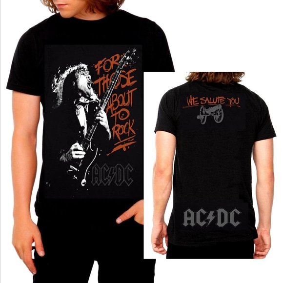 AC/DC For Those About to Rock Liquid Blue metal rock Official T-Shirt S NWT - Picture 1 of 5